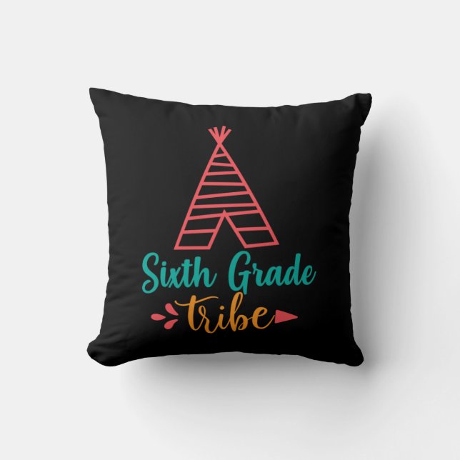Teacher Art Sixth Grade Tribe Cushion (Front)