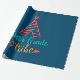 Teacher Art Sixth Grade Tribe Wrapping Paper