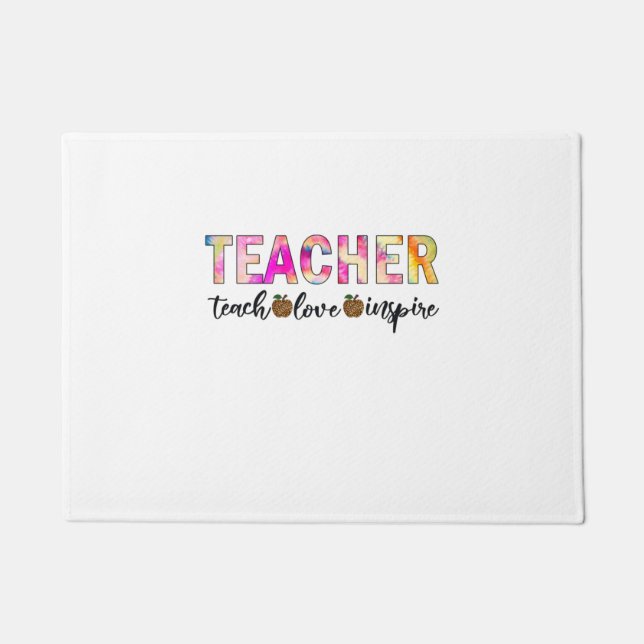 Teacher Art Teach Love Inspire Doormat (Front)