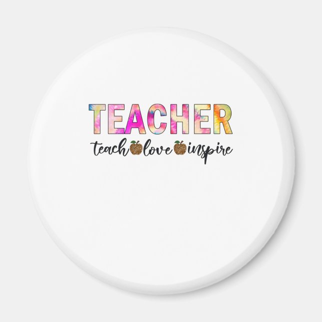 Teacher Art Teach Love Inspire Magnet (Front)