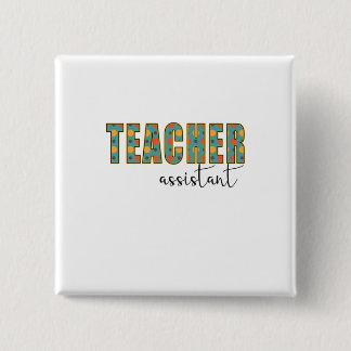 Teacher Art Teacher Assistant 15 Cm Square Badge