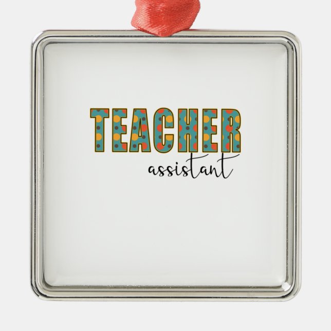 Teacher Art Teacher Assistant Metal Tree Decoration (Front)