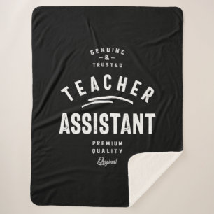 Teacher Assistant Job Title Gift Sherpa Blanket