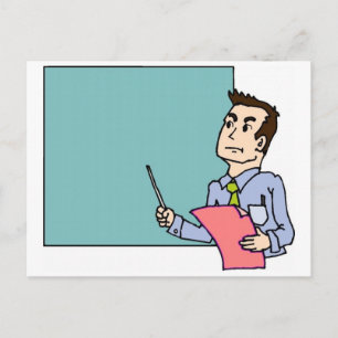 Teacher At Blackboard Postcard