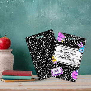 Teacher Back to School Composition  ID Badge