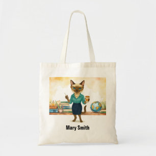 Teacher Back to school for Cat lovers Tote Bag