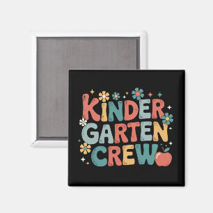 Teacher Back to School Kindergarten Crew Magnet