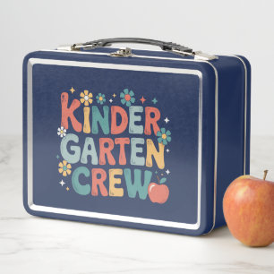 Teacher  Back to School Kindergarten Crew Metal Lunch Box