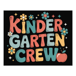 Teacher Back to School Kindergarten Crew Photo Print