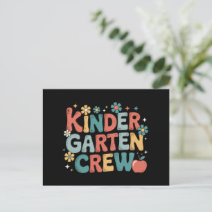 Teacher  Back to School Kindergarten Crew Postcard