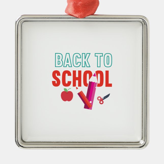 Teacher Back To School Metal Tree Decoration (Front)