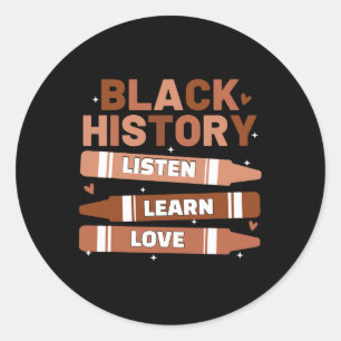 Teacher Black History Month Quote African American Classic Round Sticker