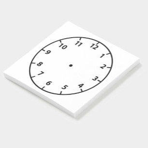 Teacher Blank Clock Face Teaching Aid Post-it Notes