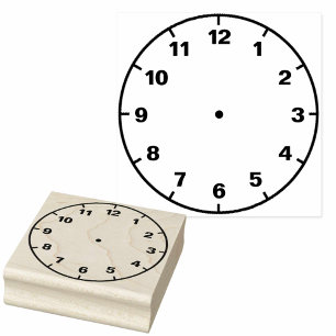 Teacher Blank Clock Face Teaching Aid Rubber Stamp