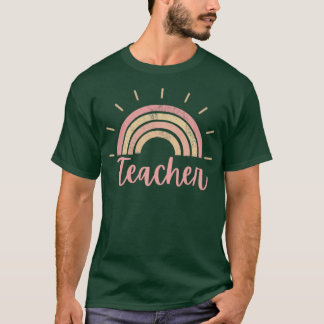 Teacher Boho Ranbow T-Shirt