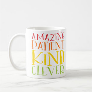 TEACHER bold colourful rainbow positive word stack Coffee Mug