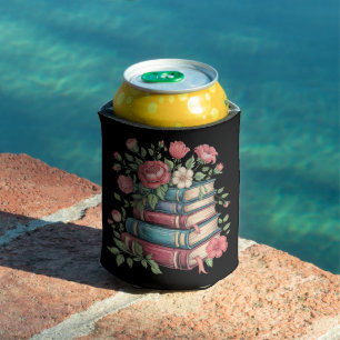 Teacher Book Lover Back to School Wildflowers Can Cooler