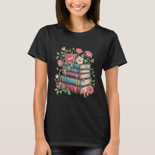Teacher Book Lover Back to School Wildflowers T-Shirt