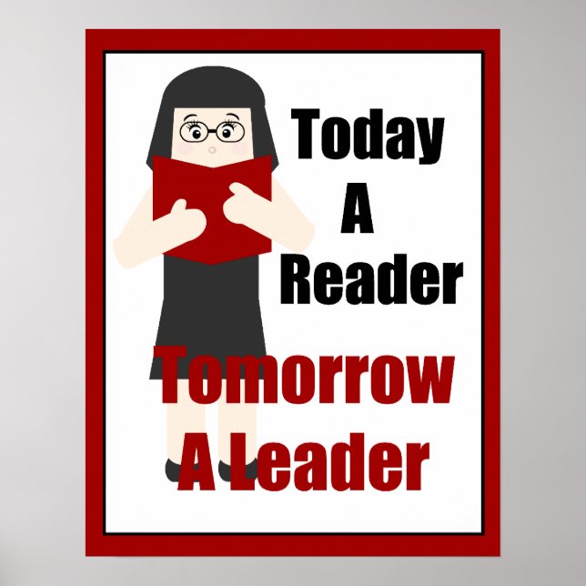 Teacher Book Lover Gal 2 Leader Poster (Front)