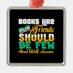 Teacher Books Like Friends Should Be Few And Well Metal Tree Decoration