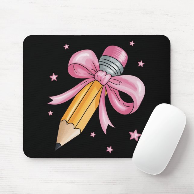 Teacher Bow Pencil Teaching Life Appreciation Gift Mouse Pad (With Mouse)