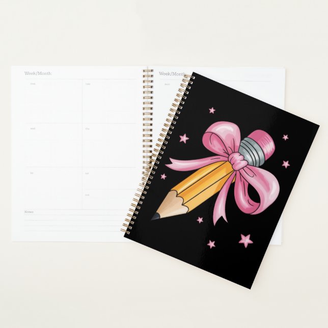 Teacher Bow Pencil Teaching Life Appreciation Gift Planner (Display)