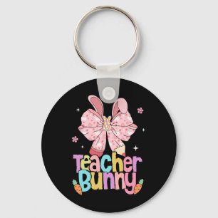 Teacher Bunny Bow Pencil Easter Days Resurrection  Key Ring