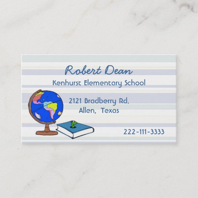 Teacher Business Card (Front)