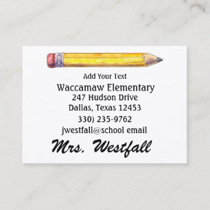 Teacher Business Card - See Reverse - SRF