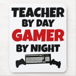 Teacher by Day Gamer by Night Mouse Pad