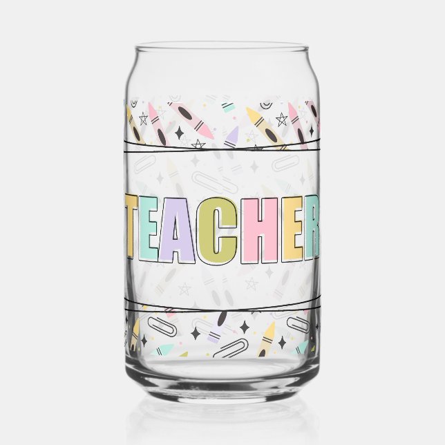 Teacher Can Glass (Left)