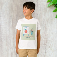 Teacher Cartoon Apple Fun Learning Alphabet Art