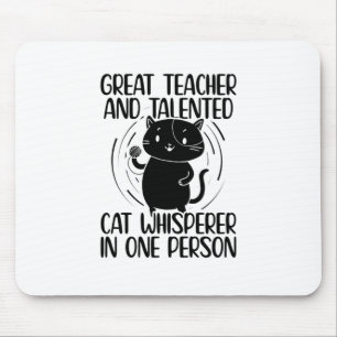 Teacher Cat Lover Cats Pet Kitten Knitting Gifts Mouse Pad