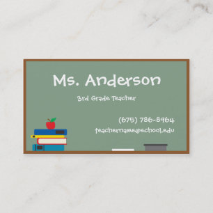 Teacher Chalkboard Business Card