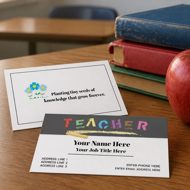 Teacher "Chalkboard" Business Cards (Creator Uploaded)