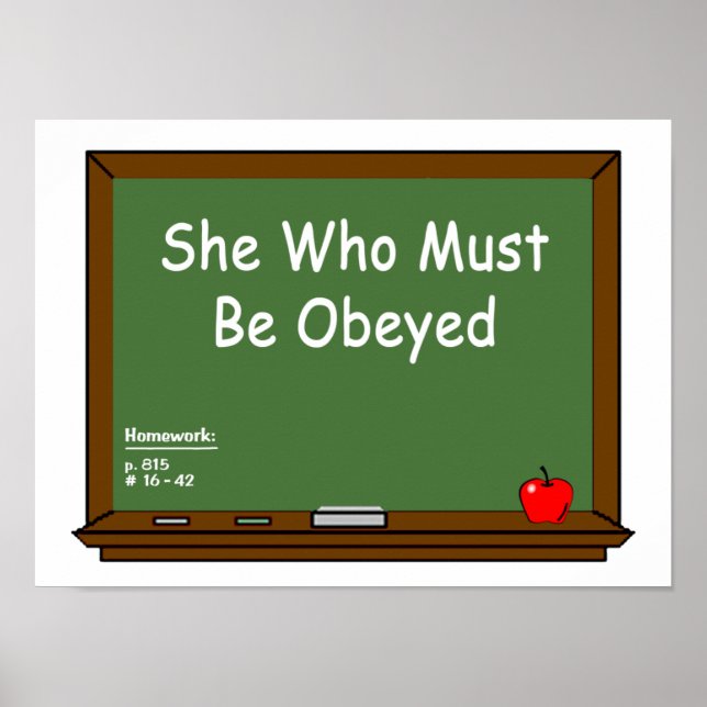 Teacher Chalkboard  Poster (Front)