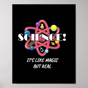 Teacher Chemistry Science Is Like Magic But Real Poster