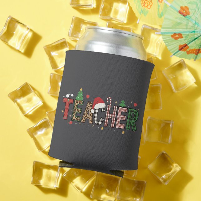 Teacher Christmas Alphabet Teachers Gift Student  Can Cooler (In Situ Summer)