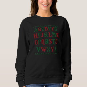 Teacher Christmas Alphabet Ugly Sweater