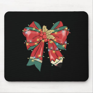 Teacher Christmas Bow Coquette Pencil Xmas Men Wom Mouse Pad
