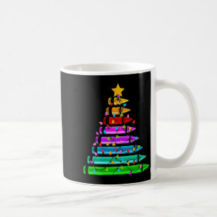 Teacher Christmas Crayon Tree Student Pajama Chris Coffee Mug