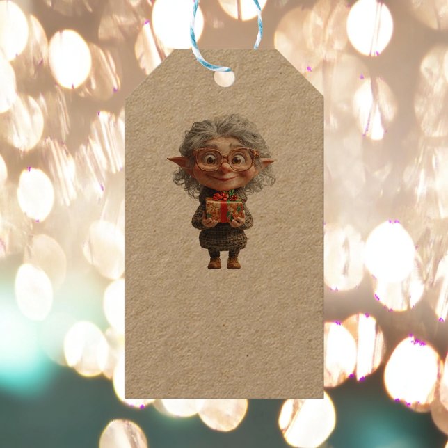 Teacher Christmas Elf Kraft Gift Tags (Creator Uploaded)