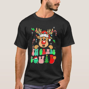 Teacher Christmas Funny 8th Grade Squad Reindeer G T-Shirt