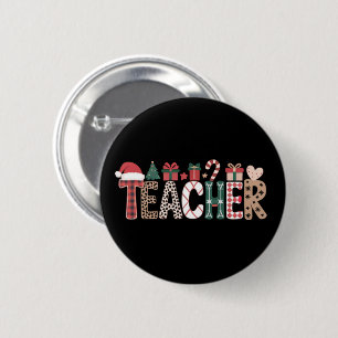 Teacher Christmas Life Teach Love Inspirational 6 Cm Round Badge