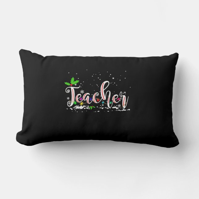 Teacher Christmas Lumbar Cushion (Front)