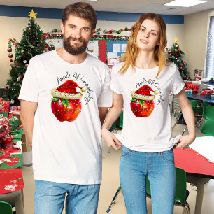 Teacher Christmas Tees Apple Of Knowledge