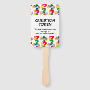 Teacher Classroom Management ASK A QUESTION TOKEN Hand Fan