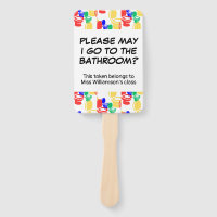 Teacher Classroom Management BATHROOM PASS REQUEST