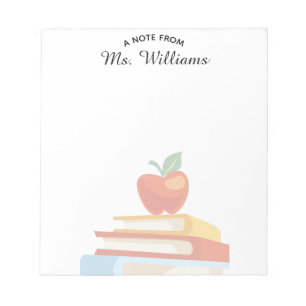 Teacher Classroom Pencil Custom Name Notepad
