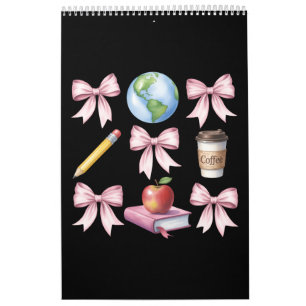 Teacher Coffee Bow Cute Appreciation Gifts  Calendar